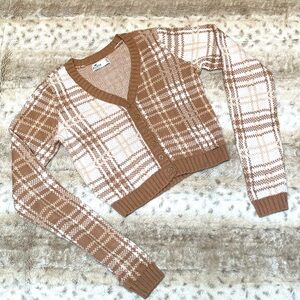 Hollister Button-up Cardigan Plaid Sweater, Size XS